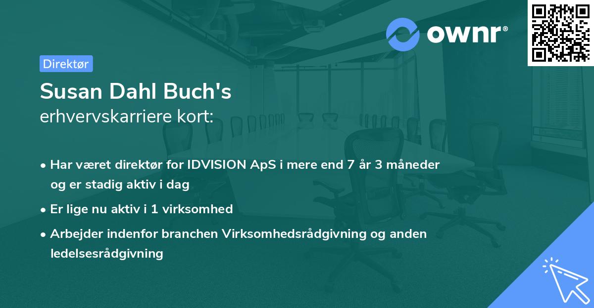 Susan Dahl Buch's erhvervskarriere kort