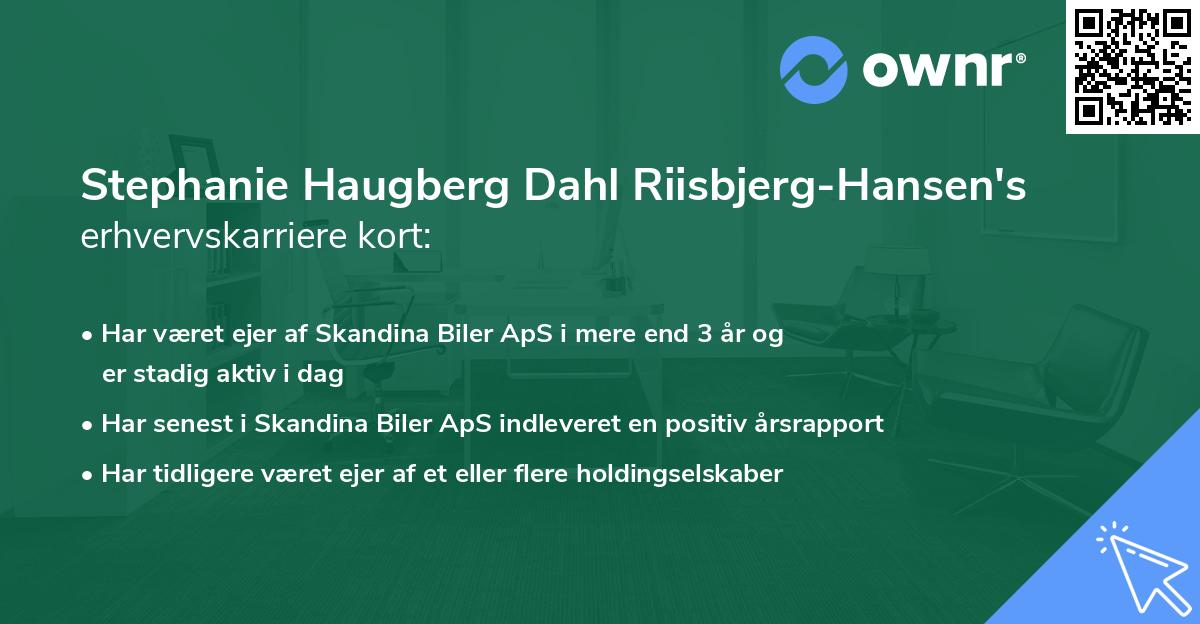 Stephanie Haugberg Dahl Riisbjerg-Hansen's erhvervskarriere kort