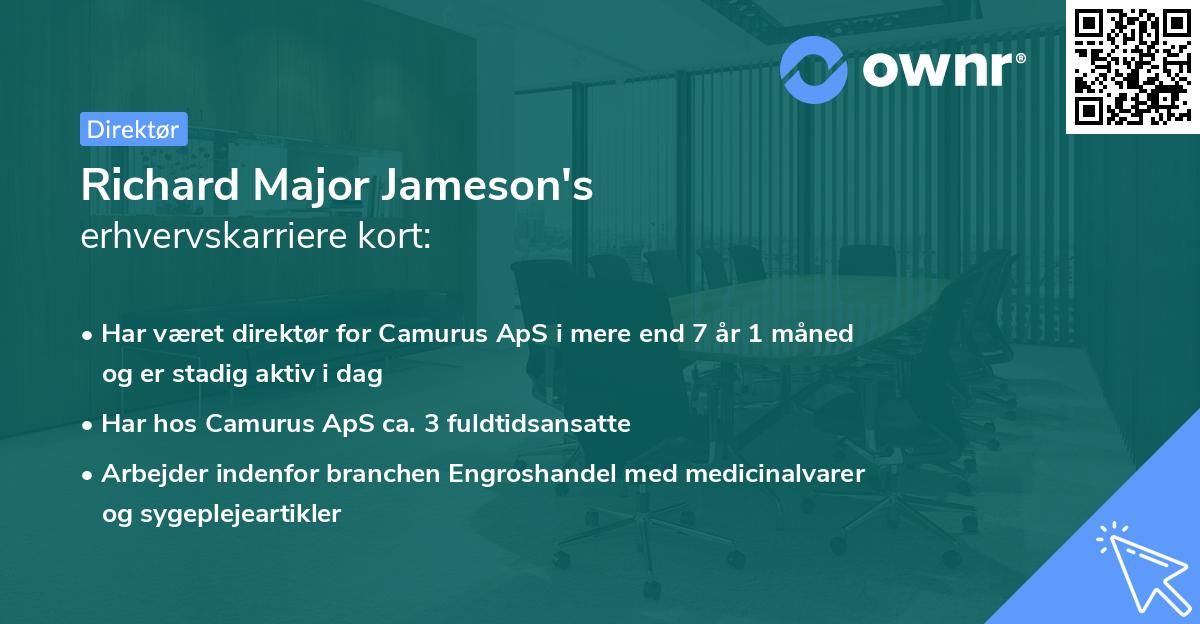 Richard Major Jameson's erhvervskarriere kort