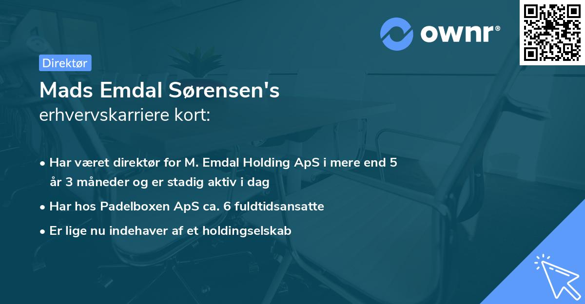 Mads Emdal Sørensen's erhvervskarriere kort