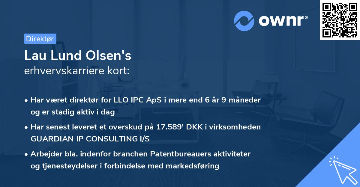 Lau Lund Olsen's erhvervskarriere kort