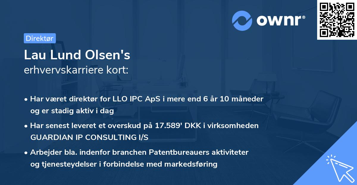 Lau Lund Olsen's erhvervskarriere kort