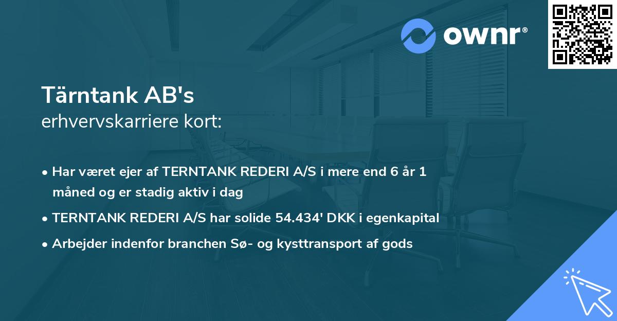 Tärntank AB's erhvervskarriere kort