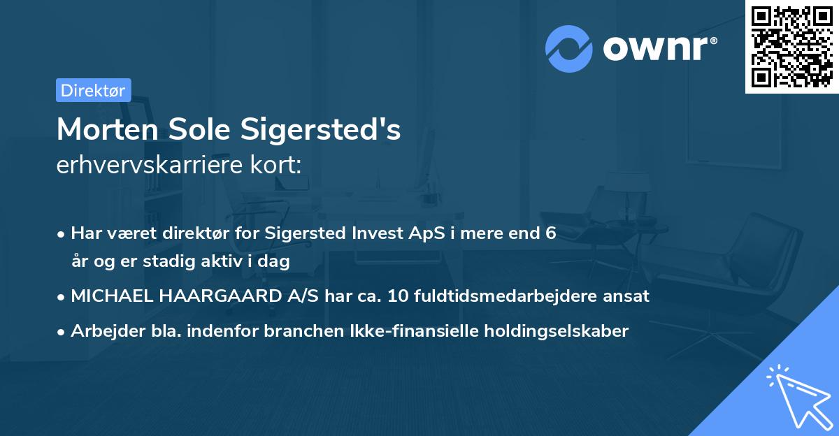 Morten Sole Sigersted's erhvervskarriere kort