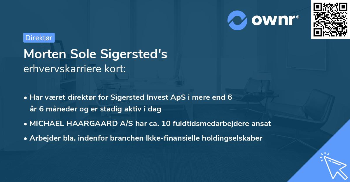 Morten Sole Sigersted's erhvervskarriere kort