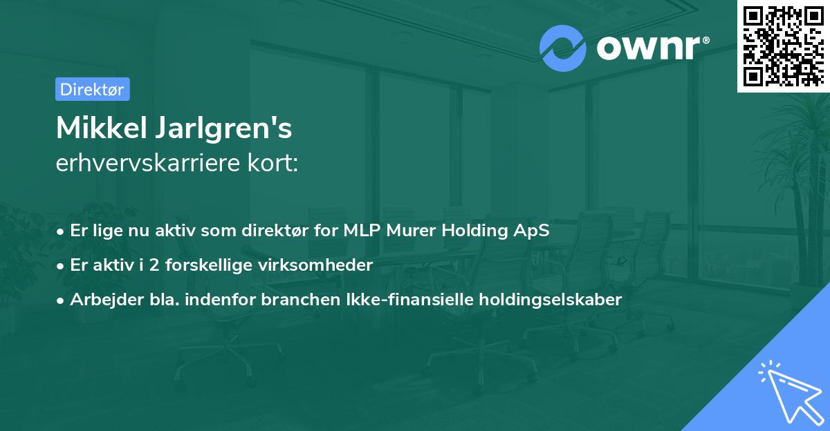 Mikkel Jarlgren's erhvervskarriere kort