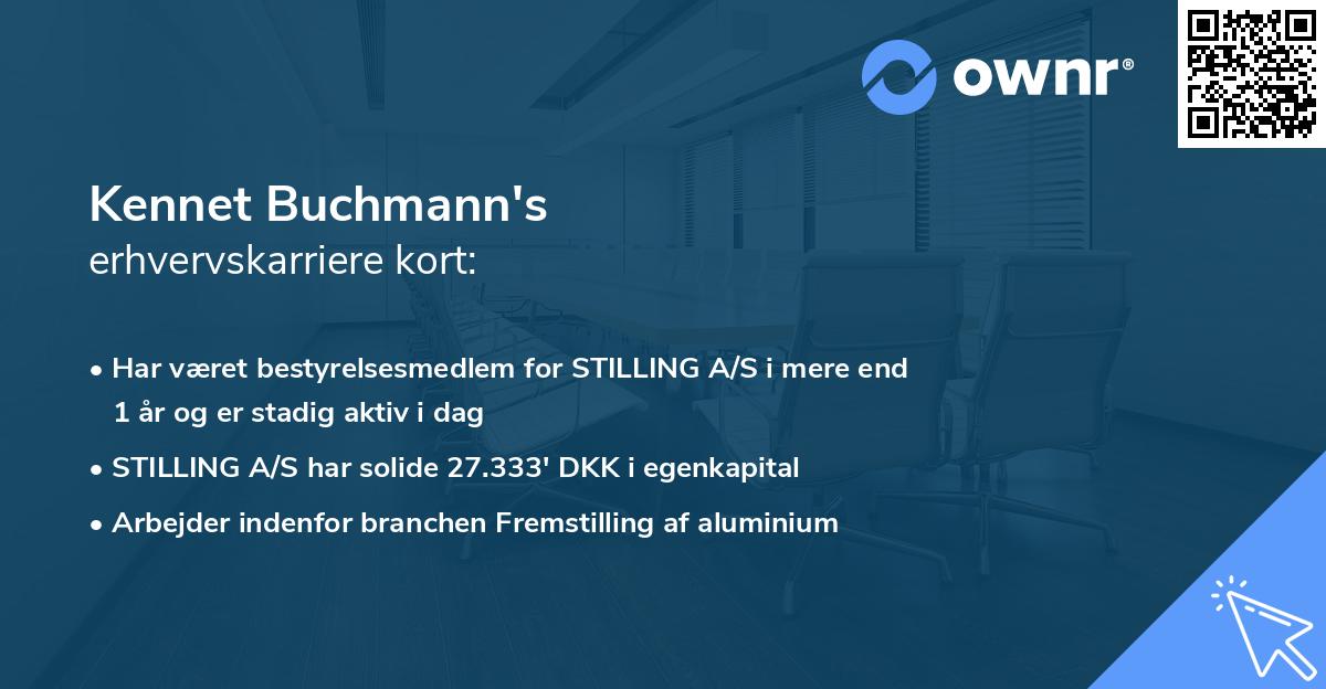 Kennet Buchmann's erhvervskarriere kort