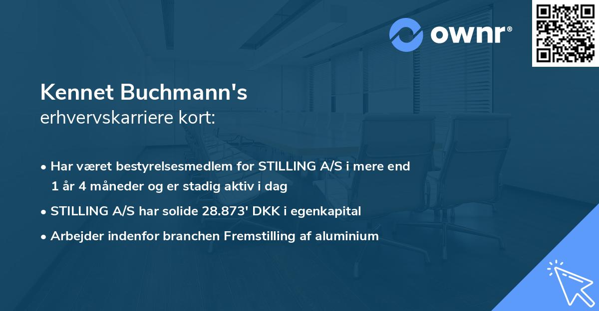 Kennet Buchmann's erhvervskarriere kort
