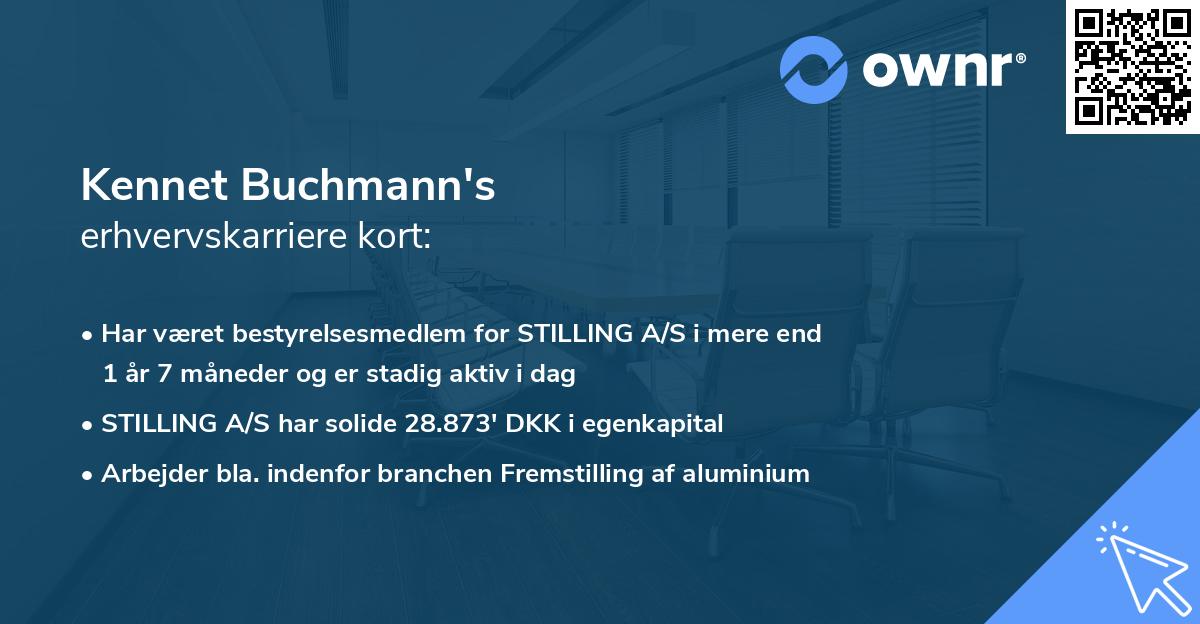 Kennet Buchmann's erhvervskarriere kort