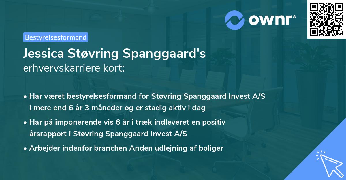 Jessica Støvring Spanggaard's erhvervskarriere kort