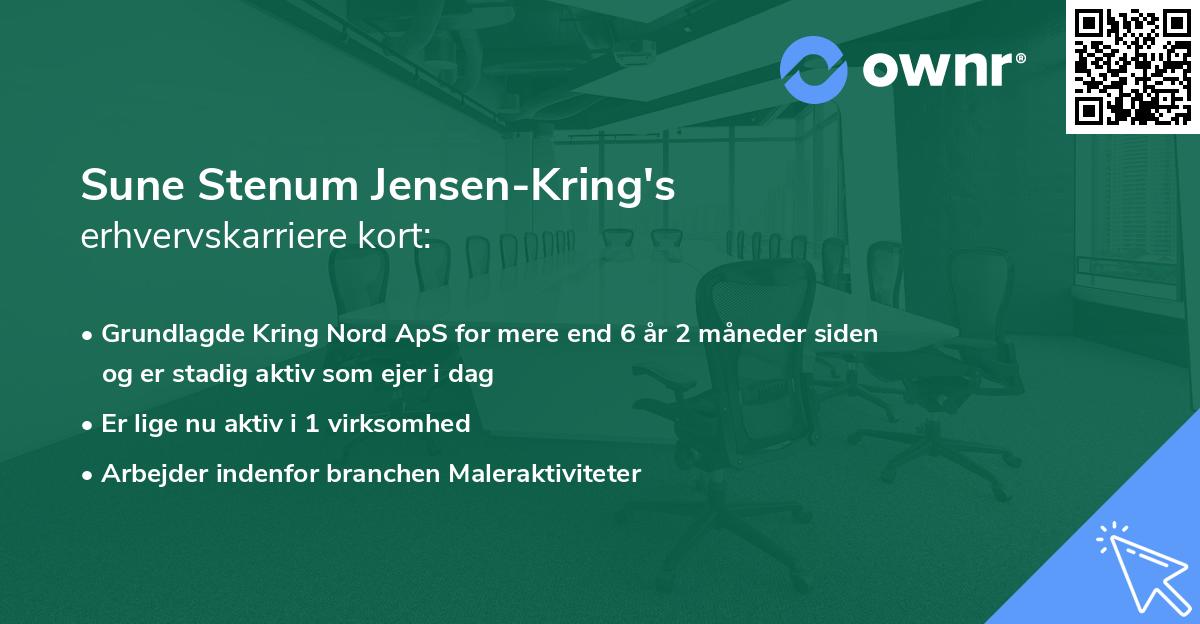 Sune Stenum Jensen-Kring's erhvervskarriere kort