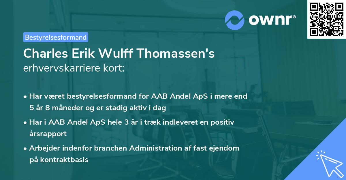Charles Erik Wulff Thomassen's erhvervskarriere kort