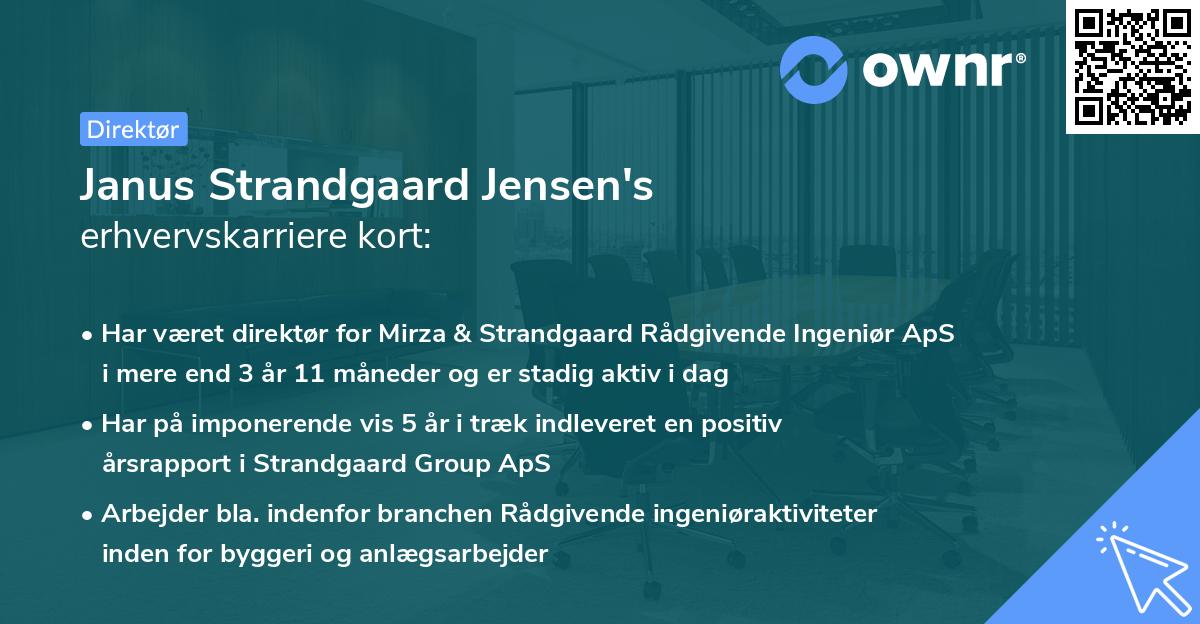 Janus Strandgaard Jensen's erhvervskarriere kort