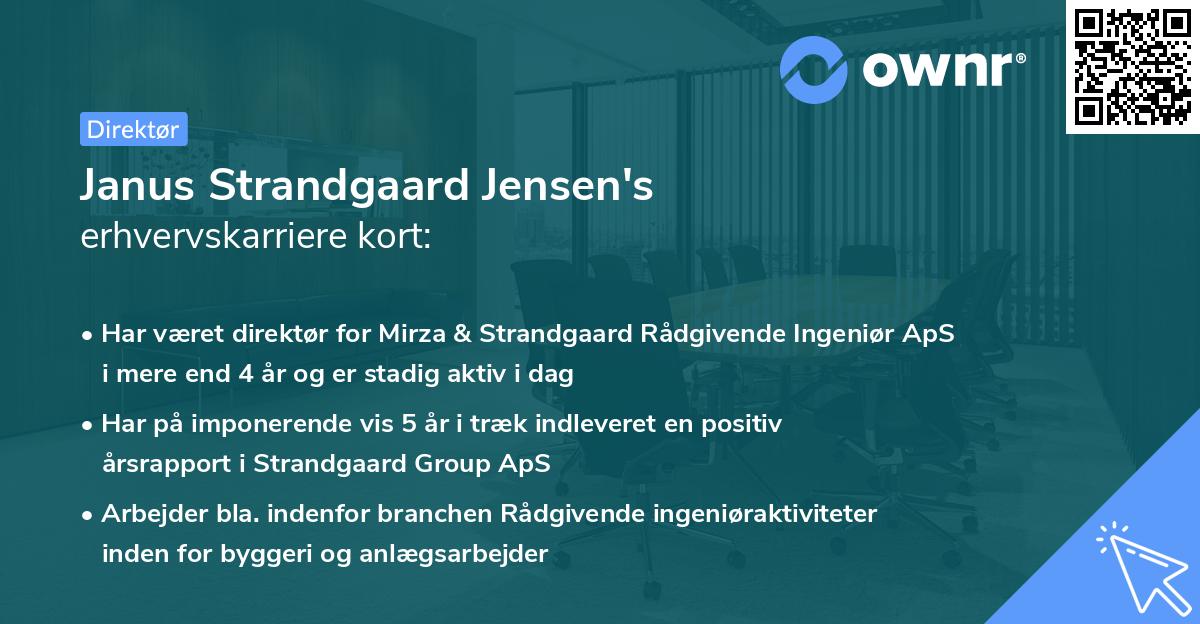 Janus Strandgaard Jensen's erhvervskarriere kort