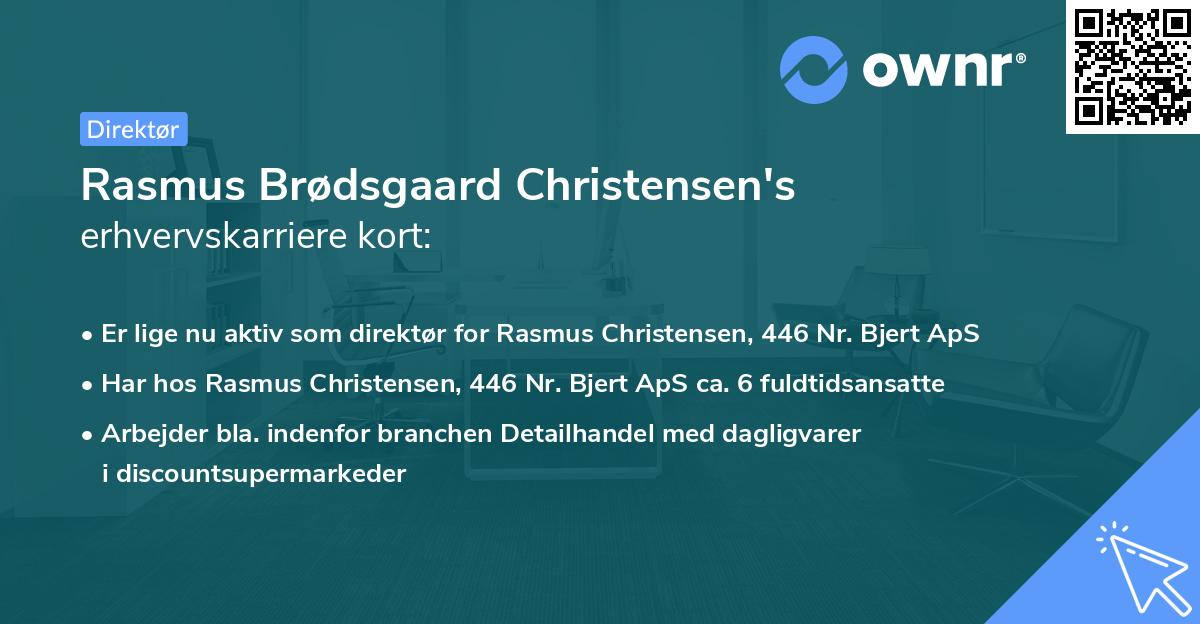 Rasmus Brødsgaard Christensen's erhvervskarriere kort