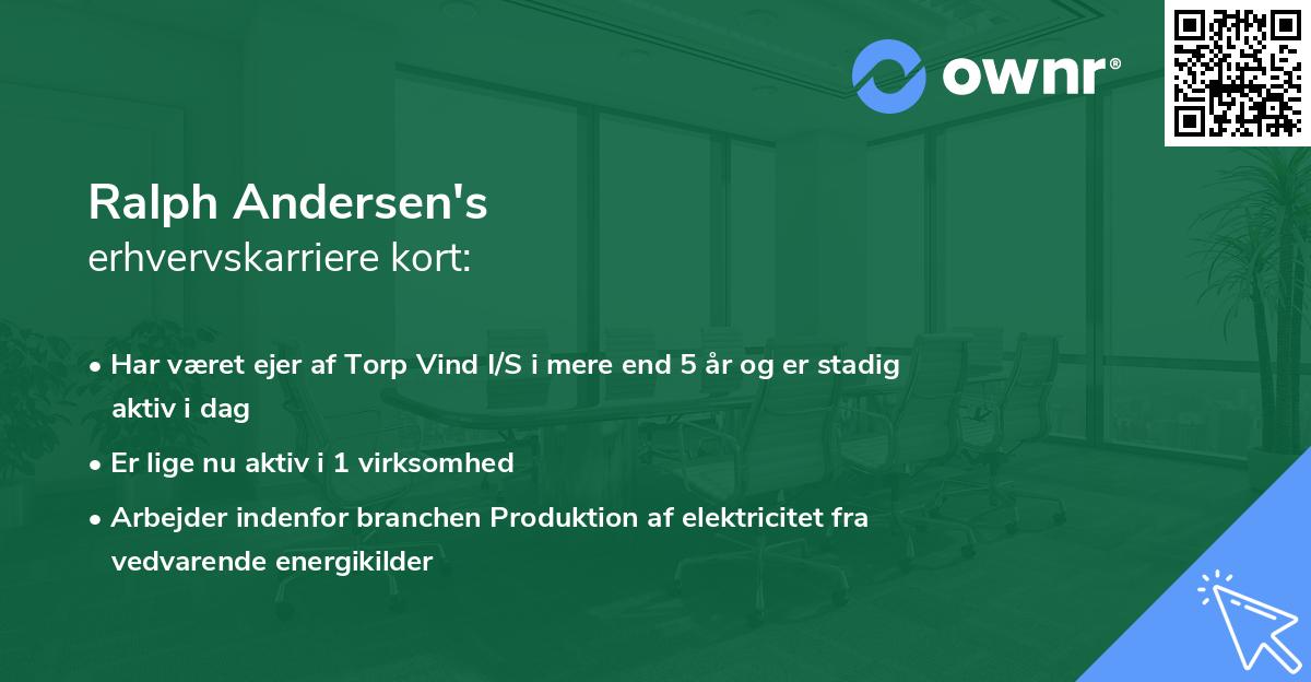 Ralph Andersen's erhvervskarriere kort