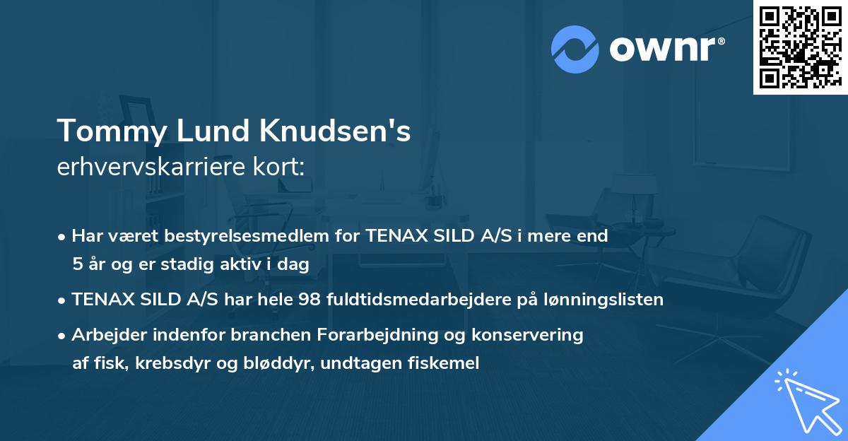 Tommy Lund Knudsen's erhvervskarriere kort