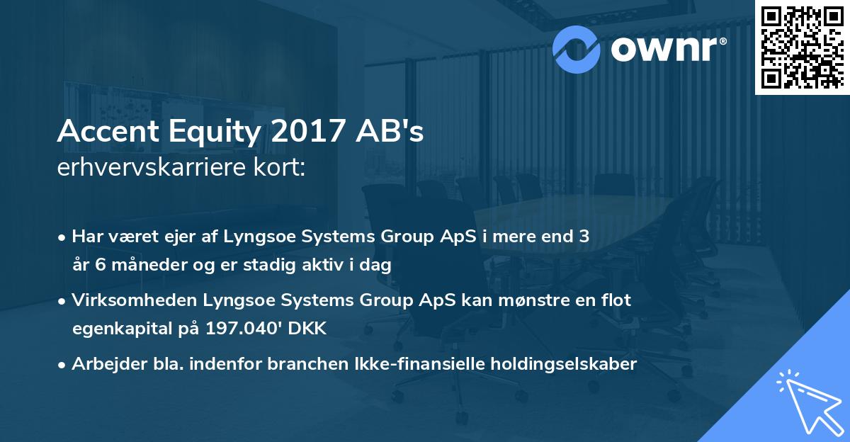 Accent Equity 2017 AB's erhvervskarriere kort