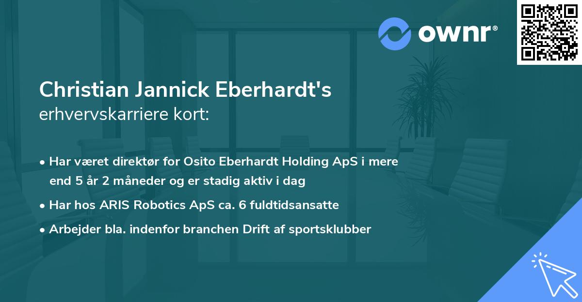 Christian Jannick Eberhardt's erhvervskarriere kort