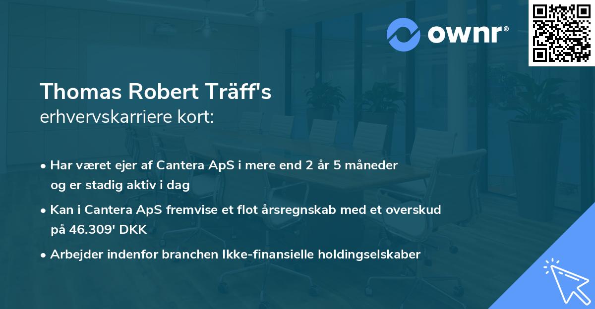 Thomas Robert Träff's erhvervskarriere kort
