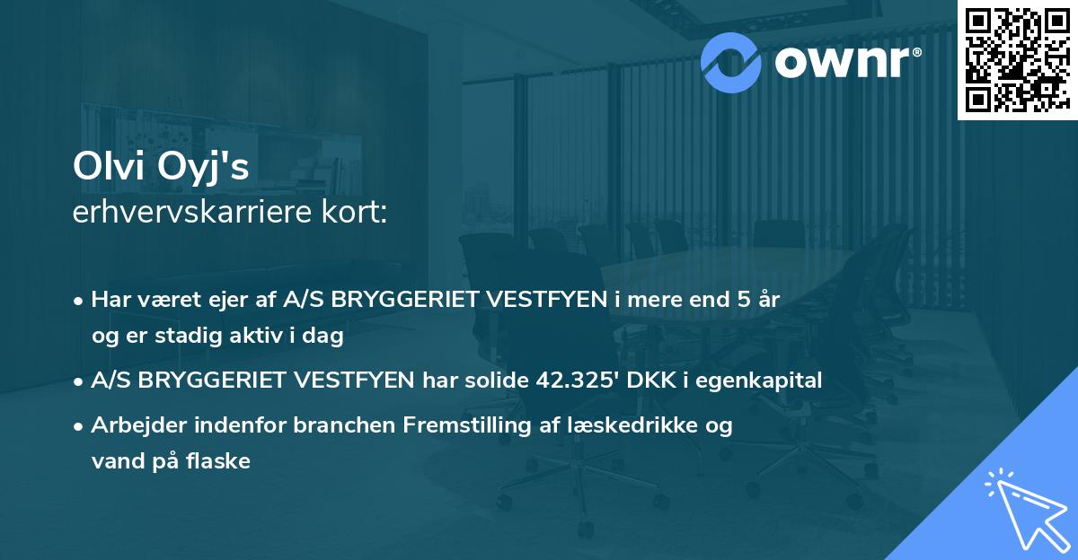 Olvi Oyj's erhvervskarriere kort