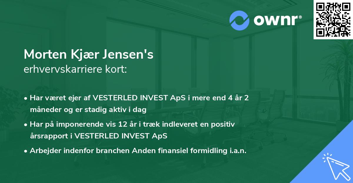 Morten Kjær Jensen's erhvervskarriere kort
