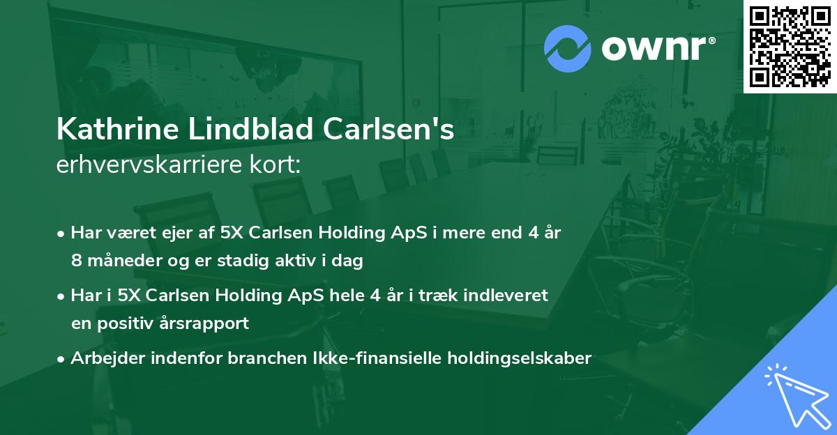 Kathrine Lindblad Carlsen's erhvervskarriere kort