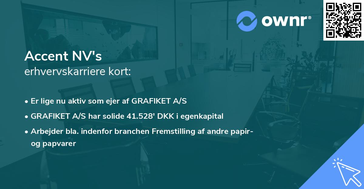 Accent NV's erhvervskarriere kort