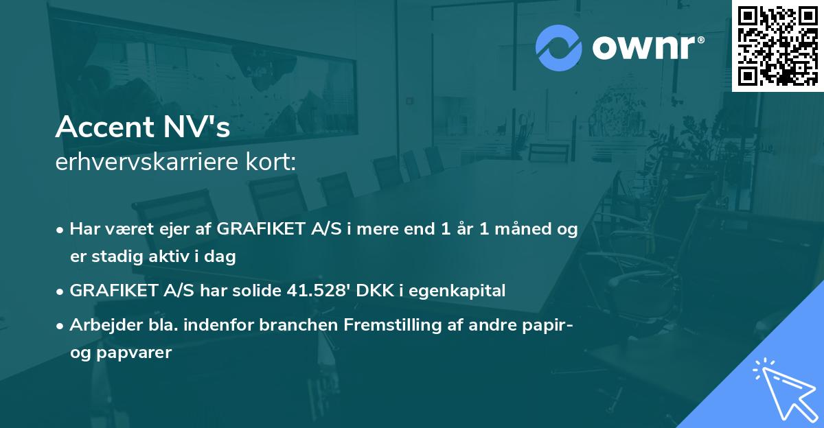 Accent NV's erhvervskarriere kort