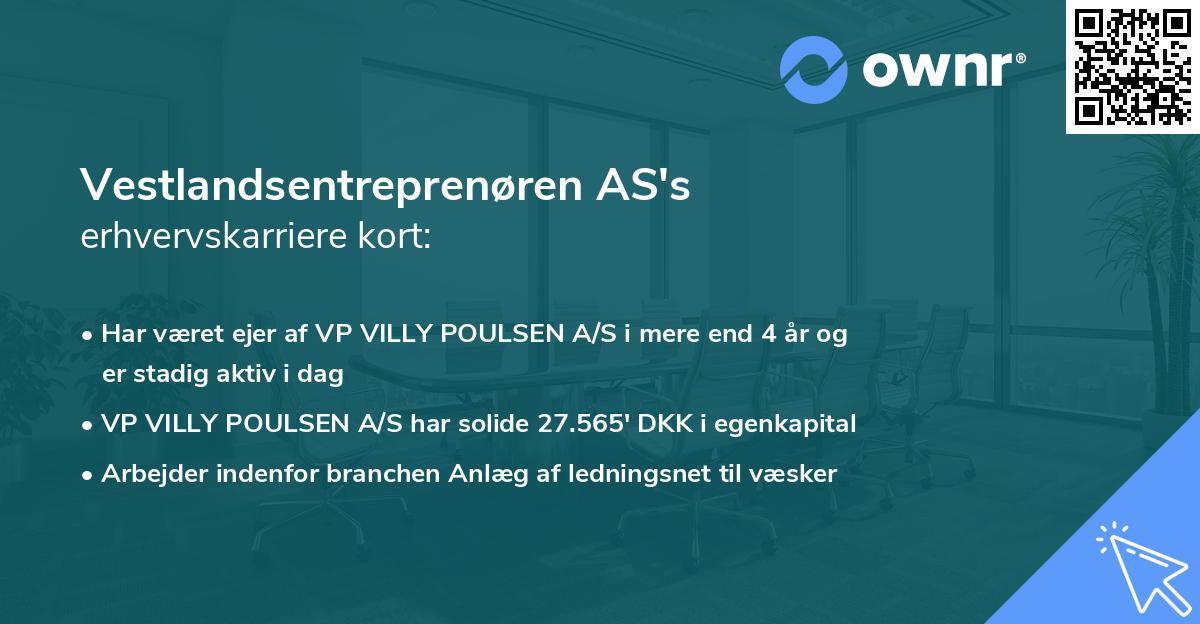Vestlandsentreprenøren AS's erhvervskarriere kort