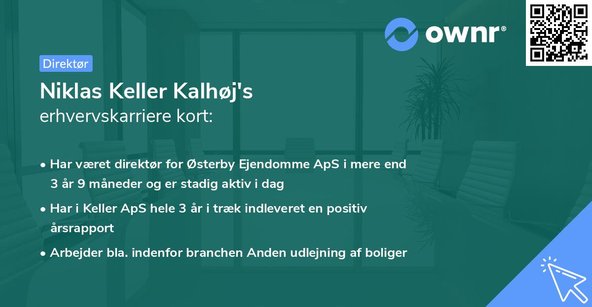 Niklas Keller Kalhøj's erhvervskarriere kort