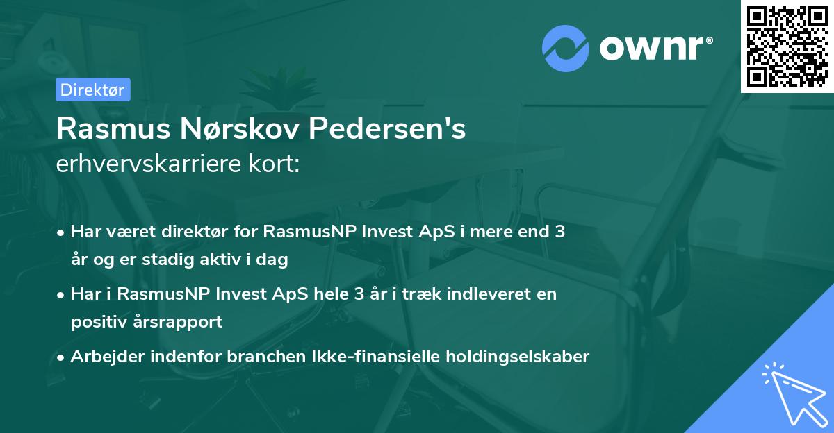 Rasmus Nørskov Pedersen's erhvervskarriere kort