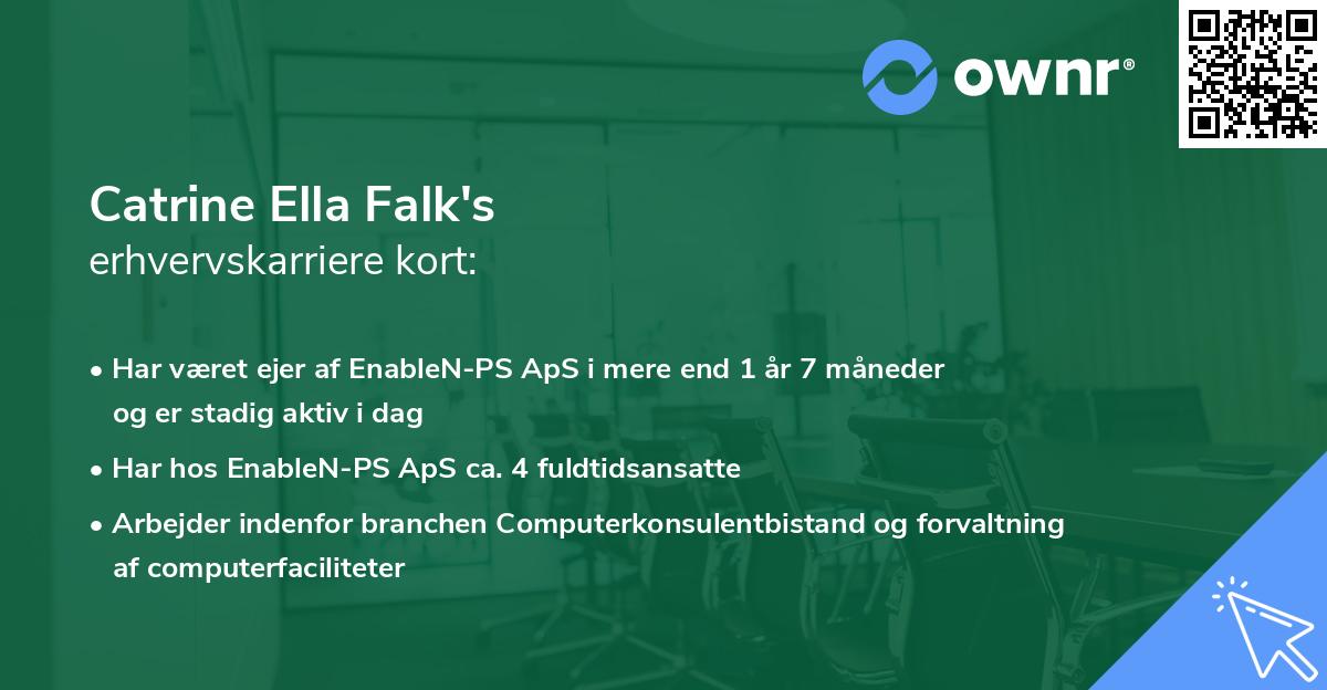 Catrine Ella Falk's erhvervskarriere kort