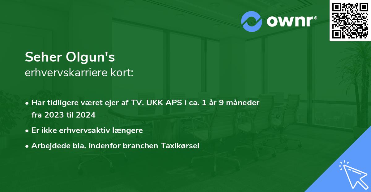 Seher Olgun's erhvervskarriere kort