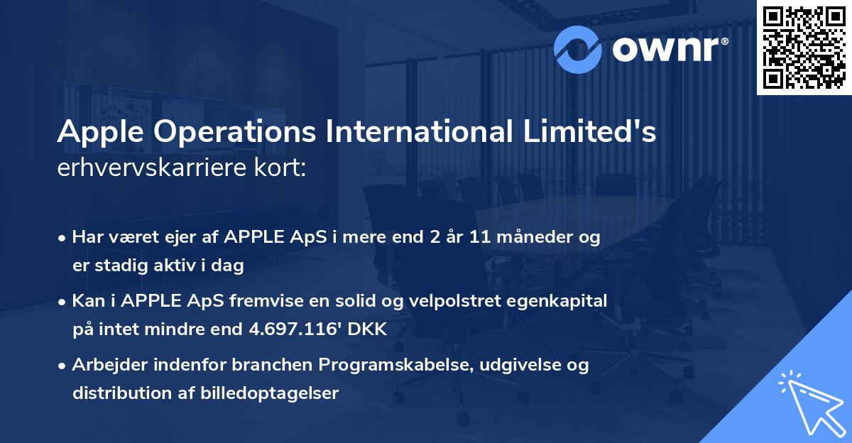 Apple Operations International Limited's erhvervskarriere kort