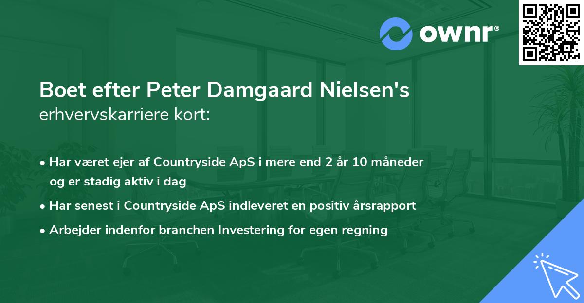 Boet efter Peter Damgaard Nielsen's erhvervskarriere kort