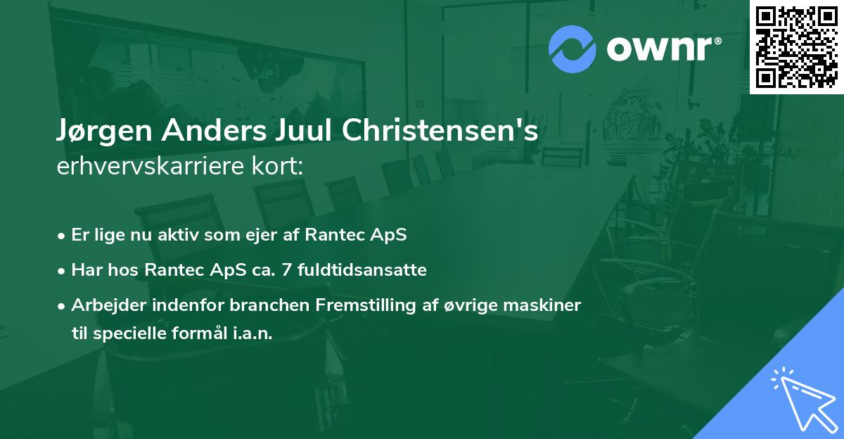 Jørgen Anders Juul Christensen's erhvervskarriere kort