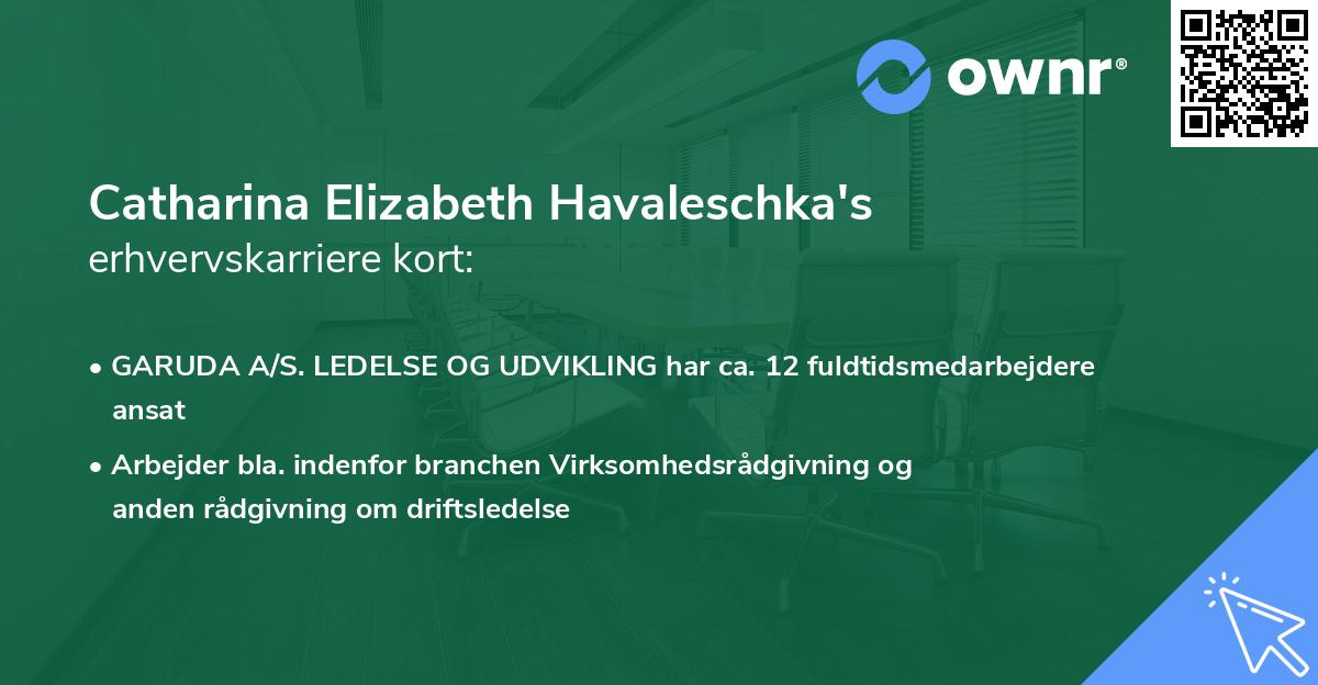 Catharina Elizabeth Havaleschka's erhvervskarriere kort