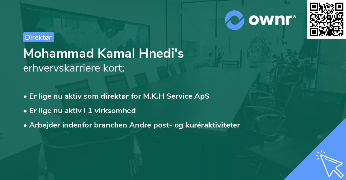 Mohammad Kamal Hnedi's erhvervskarriere kort