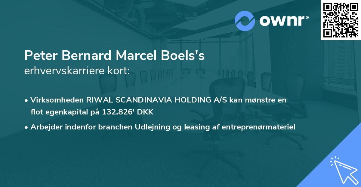 Peter Bernard Marcel Boels's erhvervskarriere kort