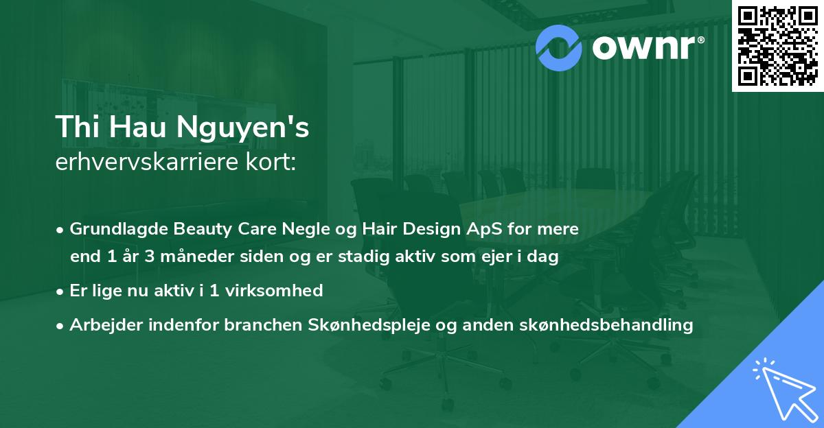 Thi Hau Nguyen's erhvervskarriere kort