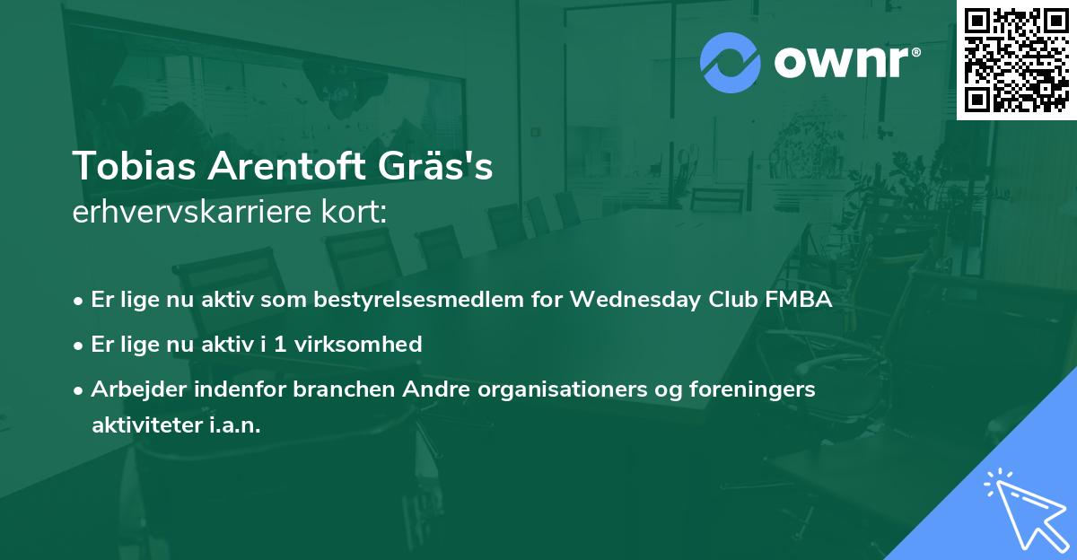 Tobias Arentoft Gräs's erhvervskarriere kort