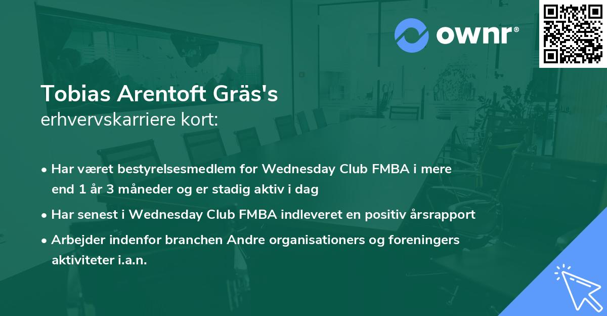 Tobias Arentoft Gräs's erhvervskarriere kort