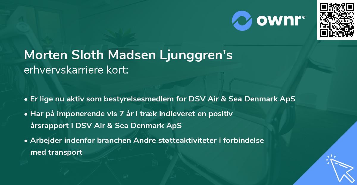 Morten Sloth Madsen Ljunggren's erhvervskarriere kort