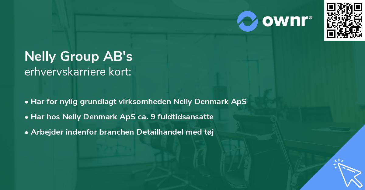 Nelly Group AB's erhvervskarriere kort
