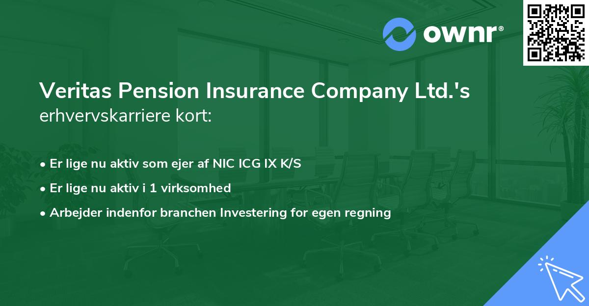 Veritas Pension Insurance Company Ltd.'s erhvervskarriere kort