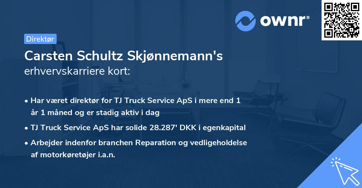 Carsten Schultz Skjønnemann's erhvervskarriere kort