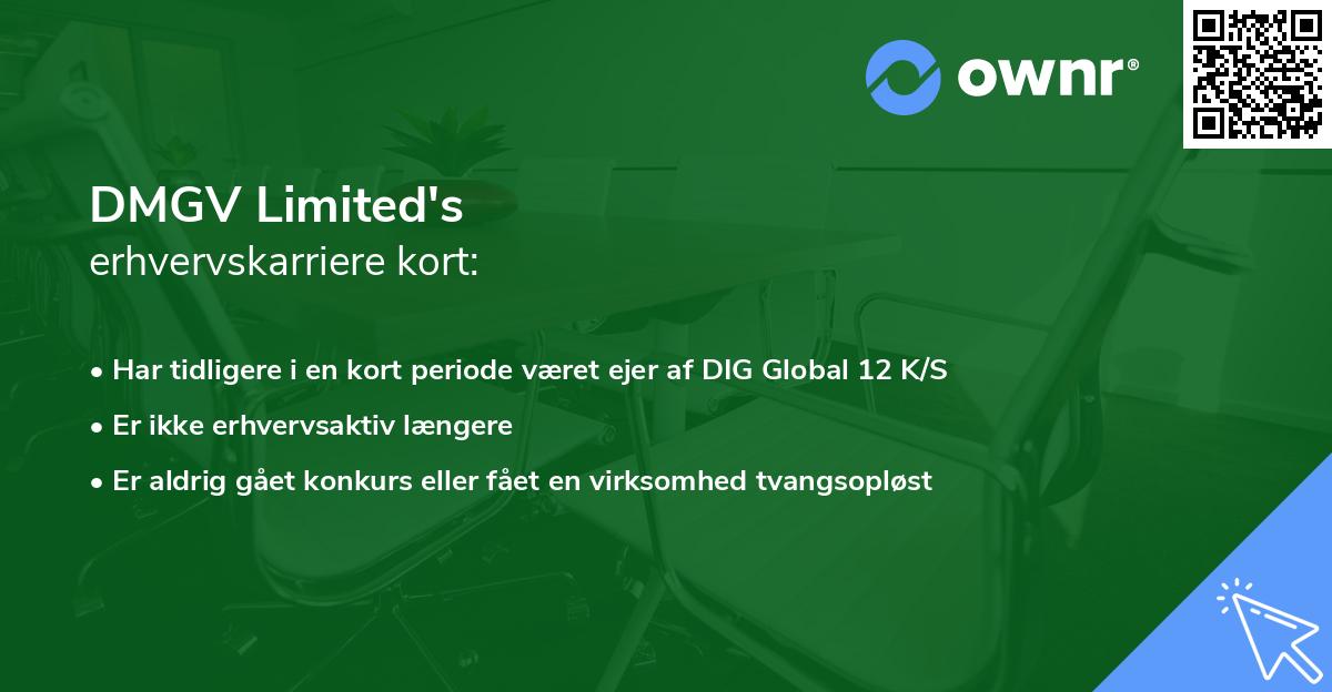 DMGV Limited's erhvervskarriere kort