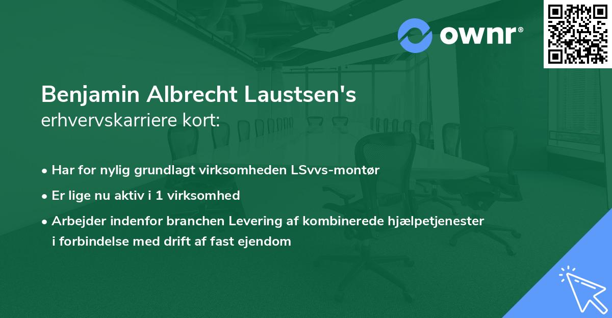 Benjamin Albrecht Laustsen's erhvervskarriere kort