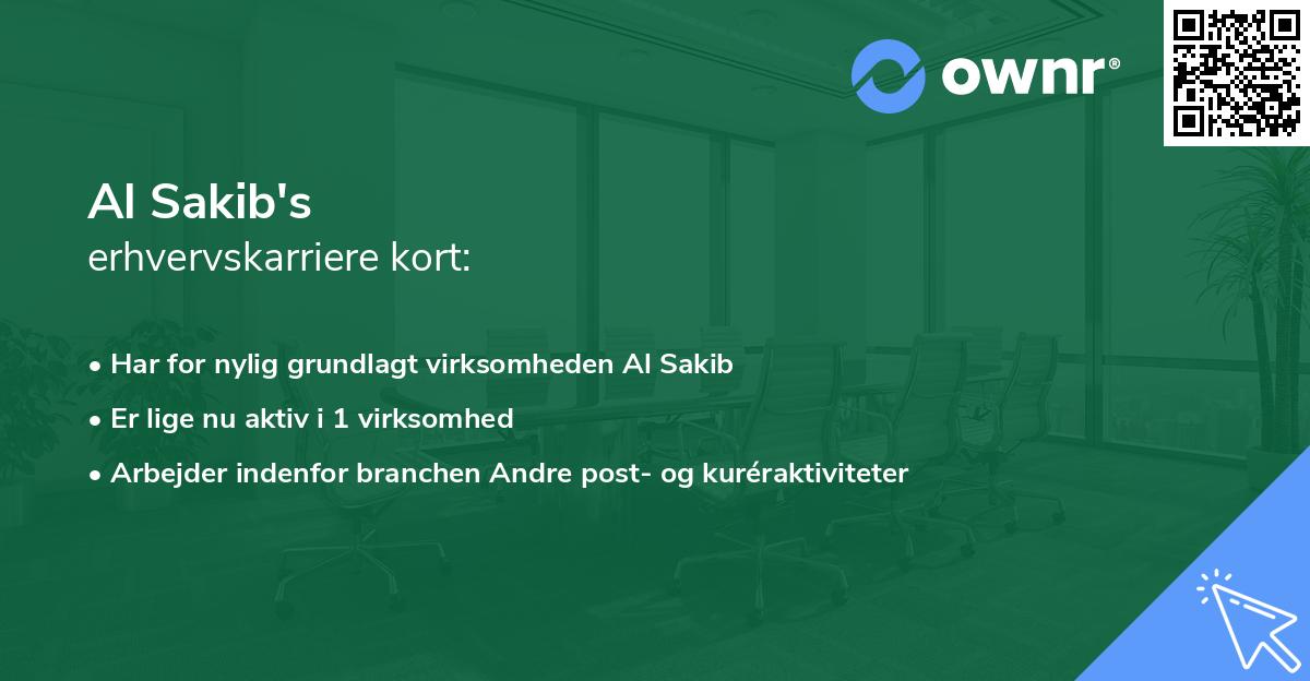 Al Sakib's erhvervskarriere kort